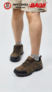 [บาโอจิแท้100%ไซส์41-45ฟรี...ถุงเท้า 1 คู่] BAOJI รุ่น BJM606 รองเท้าผ้าใบเดินป่า รองเท้าoutdoor พื้นแข็ง ทนทาน