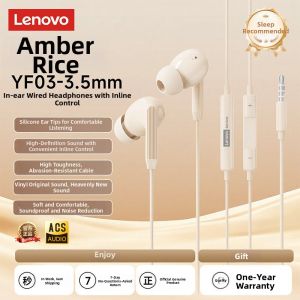 Lenovo | Noise Cancelling High-Quality In-ear Wired Headset with Mic