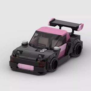 Mazda MX5 Racing Car Model Building Blocks Assembly Toy Display Piece 8 Grids Human Figure ABS Material Educational Toy