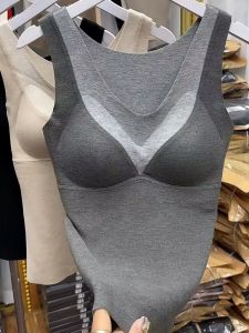 Áo Len Lót Ngực Không Dây Màu Khối Chuyển Biến Mùa Đông Mới V-neck Đa Năng Làm Thon Gọn Ấm Áp Lót Điện Cho Nữ