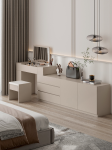 Flip Dresser Chest of Drawers Integrated Modern Minimalist Makeup Table Storage Cabinet Retractable TV Cabinet Bedroom Bed Front Cabinet