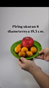 12 pcs Piring plastik / Piring makan plastik/ Piring ukuran 8