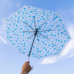 Thickened Long Handle Transparent Rain Umbrella for Women Automatic Large Size Student Double Person Extra Thick White Folding Umbrella