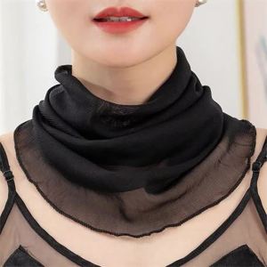 Multifunctional Ear-hanging Face Cover Scarf Neck Gaiter Breathable Lace Mesh Veil Outdoor Anti-mosquito Sun Protection Cosplay