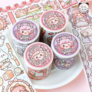 Romantic Afternoon Tea Series Paper Tape Affordable Dreamy Rabbit Design Adorable Character Girl Heart Whole Roll Separately Priced