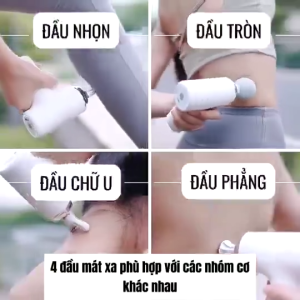 Máy massage cầm tay mini massage (Bản nâng cấp) đấm lưng mát xa cổ vai gáy 4 đầu 6 chế độ