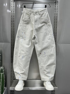 Autumn Versatile Loose Mens Casual Straight Leg Harlan Pants Broad Leg Pants Workwear Style Pocket Decoration mid Waist