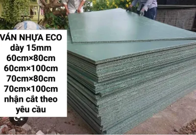 (rộng 60cm 70cm) Tấm ván nhựa eco dùng làm sàn vách ngăn giá đỡ bàn.. shop nhận cắt theo yêu cầu