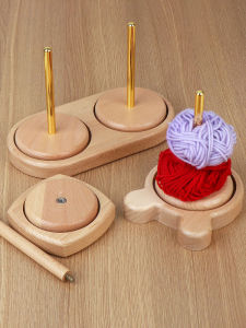 Hộp Đựng Sợi Thắt Nút Gỗ Thủ Công Đồ Dùng Dệt Tay Xếp Vào Và Xoay Dây Đai Dây Xích Phụ Kiện Thắt Nút