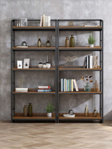 OUJUGEJIAJU | Rustic Industrial Style Bookcase and Storage Shelf