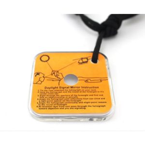 1PC Outdoor Reflective Signal Mirror Portable Emergency Survival Kit Camping Hiking Long Distance Communication Camping Gear