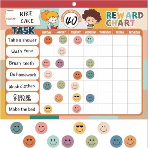 Reward Chart Pad for Kids with 32 Chore Charts Magnetic Behavior Chart System for Motivate Good Habits 2280  Star Stickers