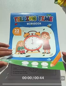 Telling Time Workbook for Kids Clock Learning Activity Book Math Practice 儿童时间认知练习册 时钟学习训练本 看时间教材