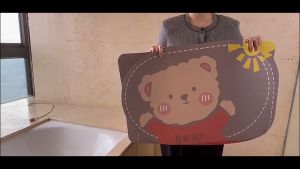Cute Animal Diatomite High-Quality Anti-Skid Thick Door Mat 40x60cm