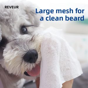 Dog Face Wash Towel Non-Woven Fabric Cleaning Cotton Pad Grid Design for Beagles Schnauzers West Highland White Terriers