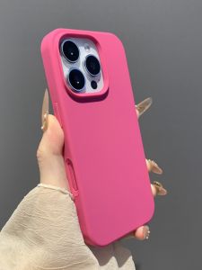 Pure Color Liquid Silicone AI Photo Button Phone Case Full Protection Soft Skin-friendly for Apple 16Promax 15Pro New 13 Simple 12R 14Plus Female 11 Dirt-resistant