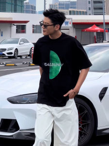 เสื้อยืดแขนสั้นผู้ชาย Pure Cotton สีดำ ทรงหลวม ใส่สบาย สไตล์ฤดูร้อน แฟชั่น เสื้อเชิ้ตแบบลำลอง สำหรับผู้ชาย