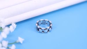VENTFILLE 925 Sterling Silver Finger Rings New Fashion Creative Cross Hollow Chain Geometric Party Jewelry Gifts