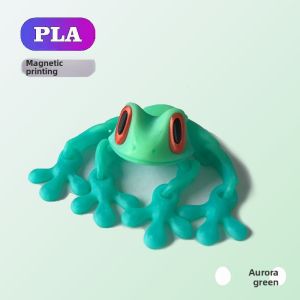 3D Printed Magnetic Frog Fridge Magnet Night Light Dragon Toy Jointed Movable Decorations Popular Black Tech 2025 Household Simulation Doll