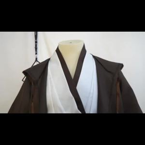 Realistic Jedi Costume Obi-Wan Kenobi Adult Cosplay Jedi Warrior Cosplay Hooded Cloak Clothing Suit Halloween Party Costumes