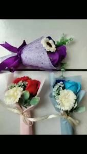 【SG STOCK】Rose Soap Bouquet Gift Holiday Gift Small Gift Carnation Artificial Flower Small Bouquet