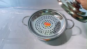 Nồi lẩu + dĩa hấp inox 20cm/22cm/24cm/26cm |  ăn lẩu các món hấp tại bàn...