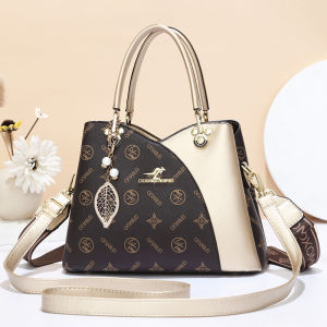 Trendy Large Capacity Leather Womens Bag 2025 New Style Handbag Shoulder Bag for Middle-Aged Mothers Underarm Bags