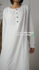 VIP AMANDA SET WD BAHAN CRINKLE AIRFLOW SIZE M L XL DAN XXL PB 115 - 120 CM KANCING DEPAN BUSUI APAT BAJU ATASN + ROK WANITA