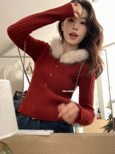 YUANYA | Korean Design Sensation Red Knitted Sweater