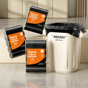 MANJIELI | Durable Thickened Black Trash Bags Home Use