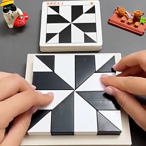 DREAMToy Montessori Menyembunyikan Blok Anak-anak Teka-teki Mainan Permainan Meja