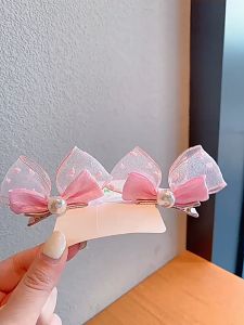 Jepit Rambut Korea Anak Perempuan Model Pita Mutiara Pearl Fashion Aksesoris Jepitan Rambut AK302