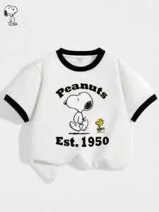 Snoopy | Áo Thun Bé Trai Cotton Thông Khí
