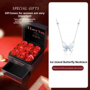 GLTEN | Icy Island Butterfly Design Luxury Silver Necklace S925