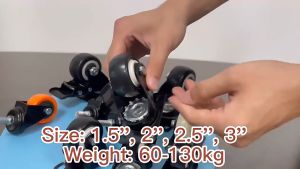 Combo 4 bánh xe đẩy hàng đường kính 5cm viền đen pu cao cấp bánh xe tủ bảo ôn bánh xe loa kéo bánh xe thùng đồ...