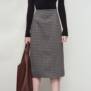 AMII | Thick Flannel Midi Skirt