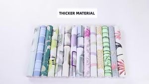 Wallpaper Dinding Tembok Motif Batik & Stiker Dinding Salur Pink Ukuran 45cmx 8Meter