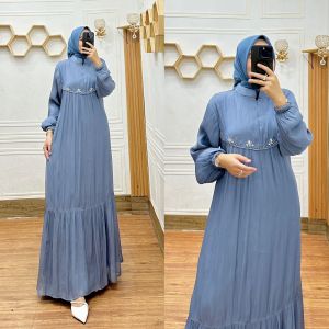 [ COD ] Gaun shimer silk  Gamis shimmer kekinian Gamis mewah