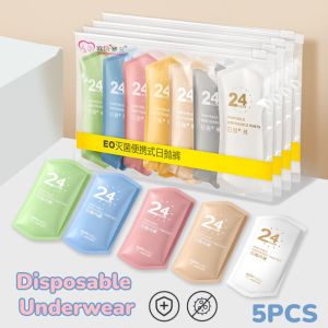5pcs Disposable Panties Cotton Ladies Portable Travel Sterile Underwear Women Postpartum Confinement Plus Size Panties