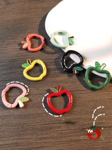 Universal Apple Shaped Carabiner Keychain Phone Strap Spring Clip Mobile Phone Holder Crossbody Neck Chain Charging Port Fixing Pad