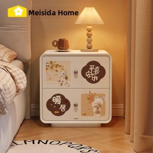 MEISD | Cream Style Nightstand Small Storage