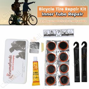 Bike Inner Tube Repair Kit Bicycle Tube Patch Kits with Portable Storage Box
