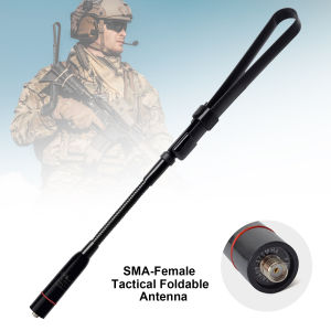 Tactical Foldable Whip Amateur 144/430MHz Antenna SMA-Female For Kenwood TYT Retevis BAOFENG UV-82 UV-B5 UV-5R Two-Way Radio