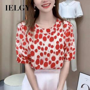 Ielgy Áo sơ mi nữ thời trang giảm tuổi khí chất dễ phối hợp áo phủ thịt rộng hợp thời trang