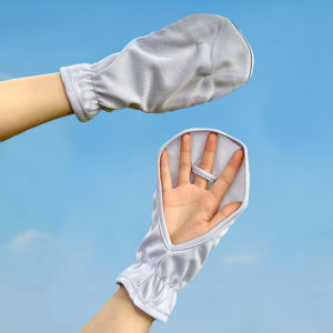 Sun Protection Summer Short Gloves Ice Silk Fingerless