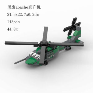 Black Hawk Apache Trực Thăng Quân Sự MOC Khối Lượng Nhỏ Giáo Dục Cho Bé Trai Lắp Ráp Máy Bay Chiến Đấu Khối Lượng Nhỏ