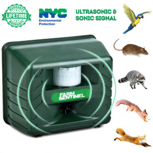 Ultrasonic Pest Repeller With Alarm Tone Animal Expeller Raccoon Bird Warner