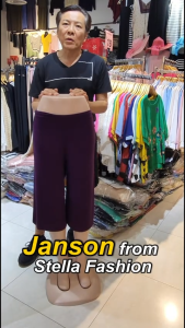 Women casual pants trousers  wide-leg high waist drape loose straight thin summer