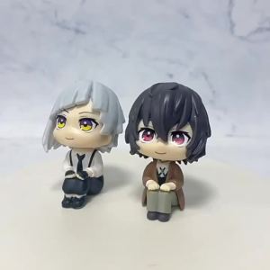 Bandai | 10cm Hot Japanese Anime Dazai Osamu Figurine Bungo Stray Dogs Action Figures PVC Model Collection Peripheral Toys Birthday Gifts