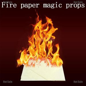 Hot Sale 1/5Pcs 20*25cm Fire Paper Flash Flame Paper Fire Paper Magic Props Effect Shock